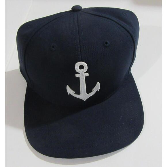 Nautica Mens Baseball Cap Hat Navy Blue with Anchor Logo - Picture 1 of 8